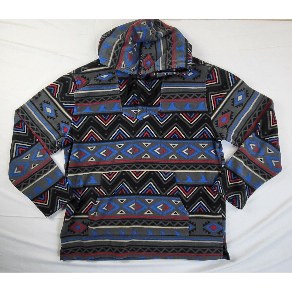 O'neill Hoodie Mens XL Southwestern Aztec Henley Standard Fit Pullover Fleece
